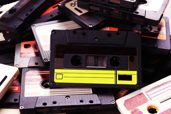 Collection of audio cassettes — Stock Photo, Image