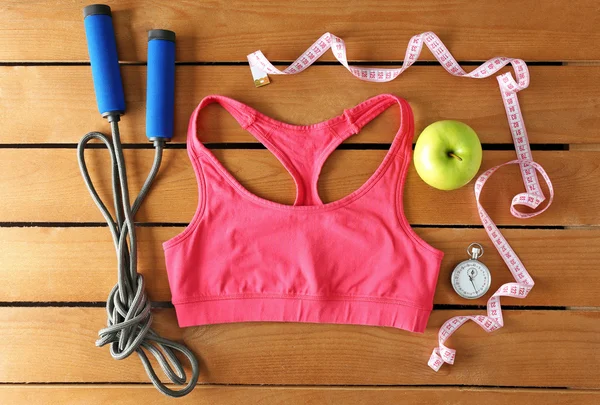 Athlete's set with female clothing — Stock Photo, Image