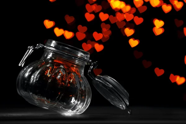 Miracle of love from glass jar — Stock Photo, Image