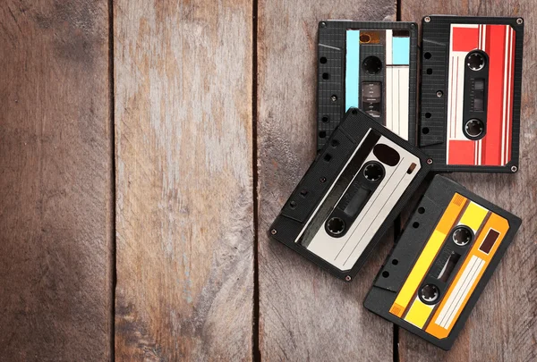 Groep van retro cassettes — Stockfoto