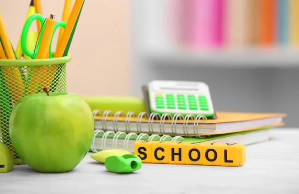 Pappersvaror för skolan — Stockfoto