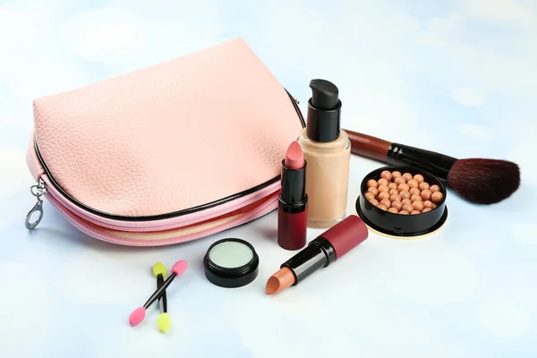 Make-up s kosmetička — Stock fotografie