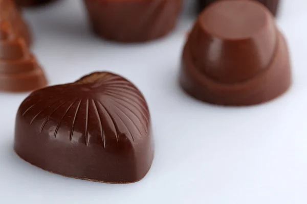 Assorted chocolate candies, close up — Stock Photo, Image