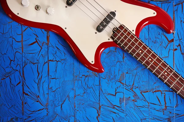 Ηλεκτρική κιθάρα σε μπλε — Φωτογραφία Αρχείου