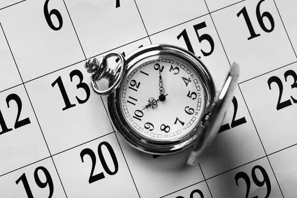 Vintage silver pocket watch — Stock Photo, Image