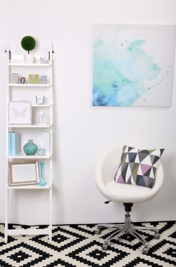 modern mobilya ile beyaz iç