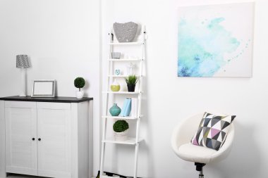 modern mobilya ile beyaz iç