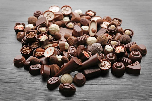 Deliciosos doces de chocolate — Fotografia de Stock