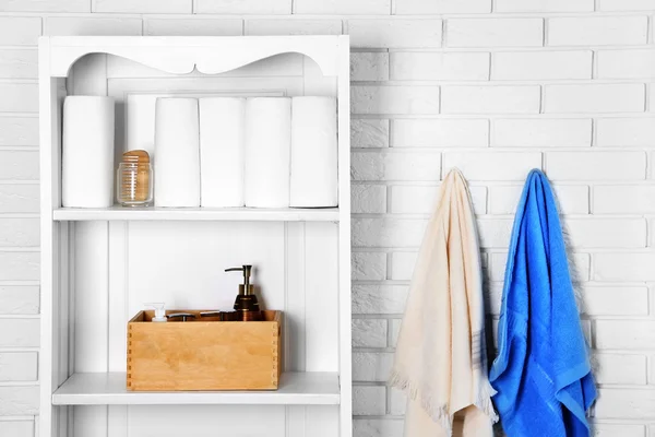 Bathroom set with towels — Stock Photo, Image