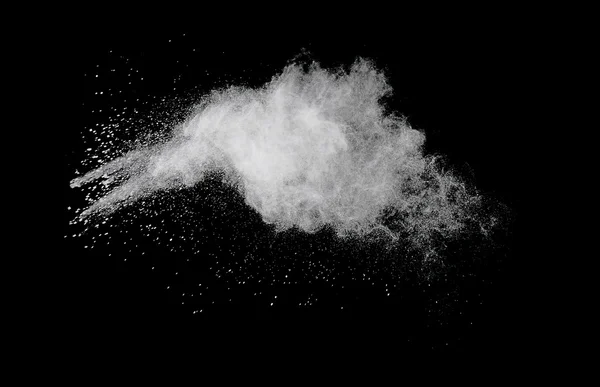 White powder on black — Stock Photo, Image