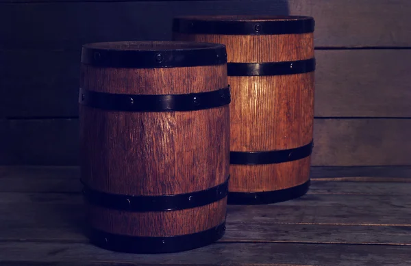 Old wooden wine barrels — Stock Photo, Image