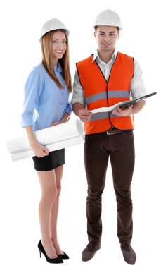 İş yerinde iki mimarlar 