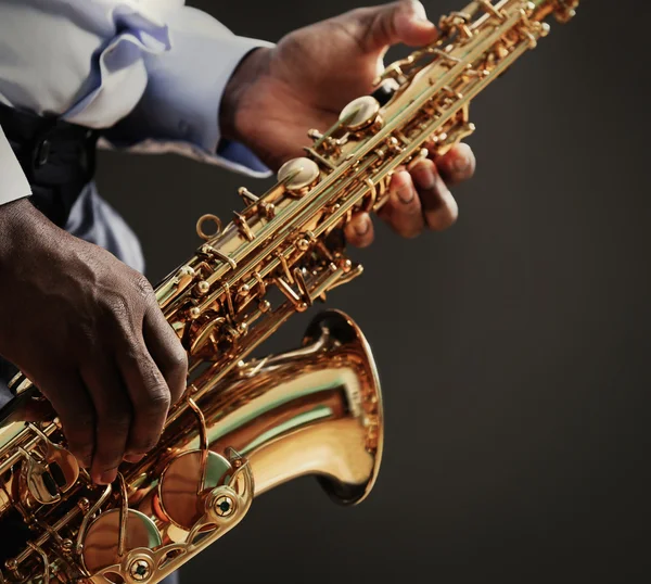 Músico de jazz afro-americano — Fotografia de Stock