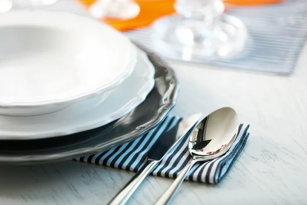 Served table in restaurant — Stock Photo, Image