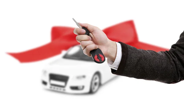 Male hand holding car keys — Stock Photo, Image