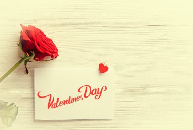 Hediye kartı ile güzel gül