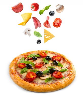 Lezzetli pizza ve düşen maddeler 