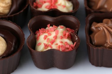 çeşitli çikolata şekerleme