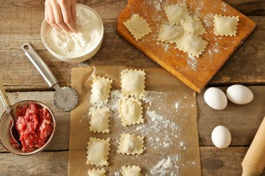 Mantı pişirme işlemi 