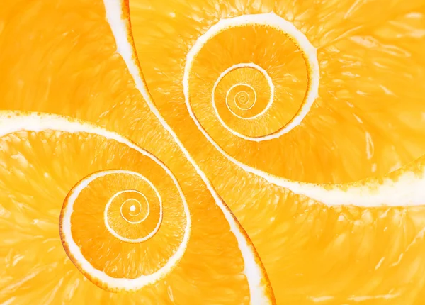 Spirala podłoże wykonane z orange — Zdjęcie stockowe