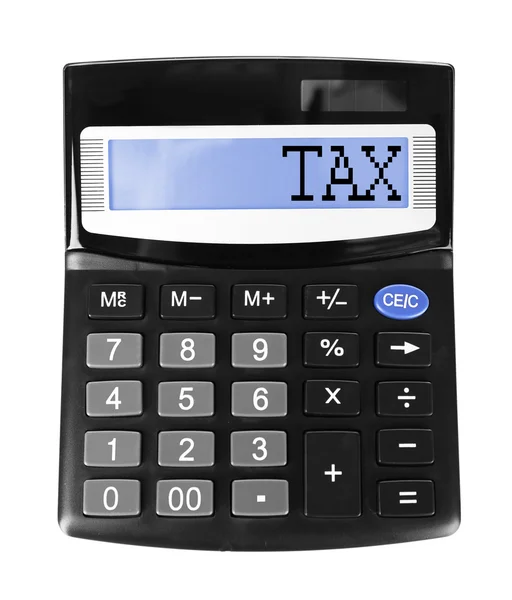 Vergi kavramı. Dijital hesap makinesi — Stok fotoğraf