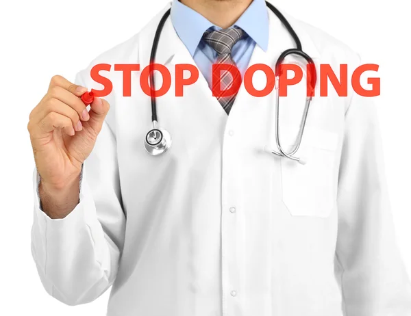 Dopingkonzept stoppen. — Stockfoto