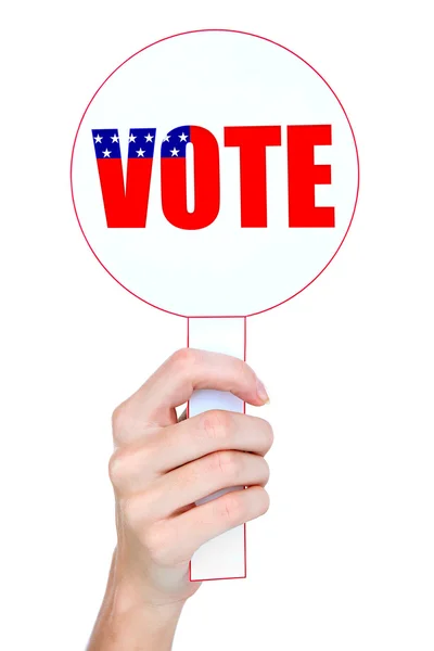 Hand holding vote sign — Stock Photo, Image
