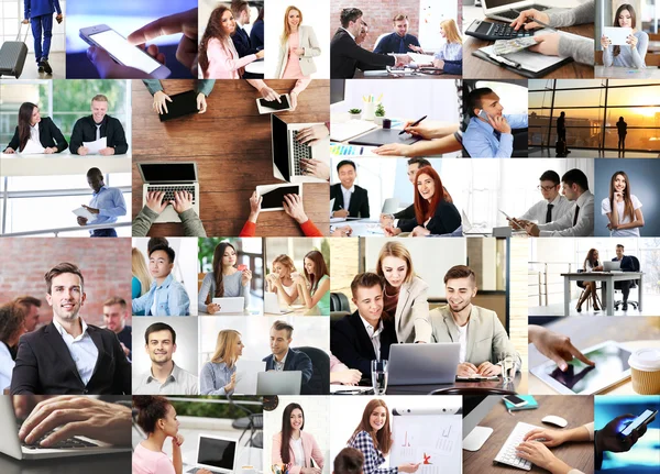 Mensen Aan Het Werk Office Communicatie Netwerken Inhoud Van Technologie — Stockfoto