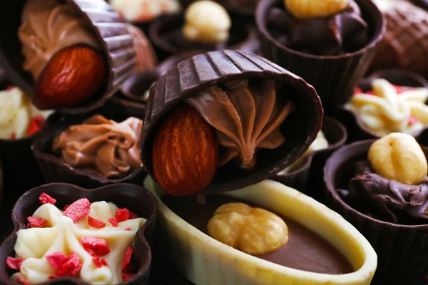 Schokoladenbonbons Hintergrund — Stockfoto