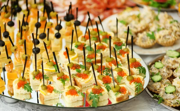 Plato con aperitivos variados — Foto de Stock