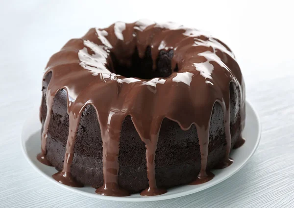 Gâteau au chocolat anneau — Photo