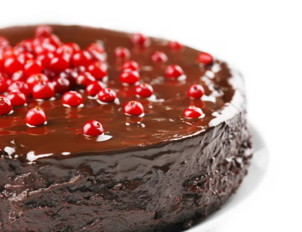 Κέικ σοκολάτας με βακκίνια — Φωτογραφία Αρχείου