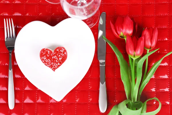 로맨틱 테이블 설정 — 스톡 사진