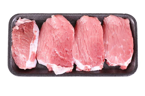 Упаковані шматки м'яса — стокове фото