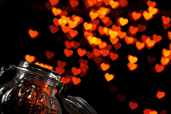 Miracle of love from glass jar — Stock Photo, Image