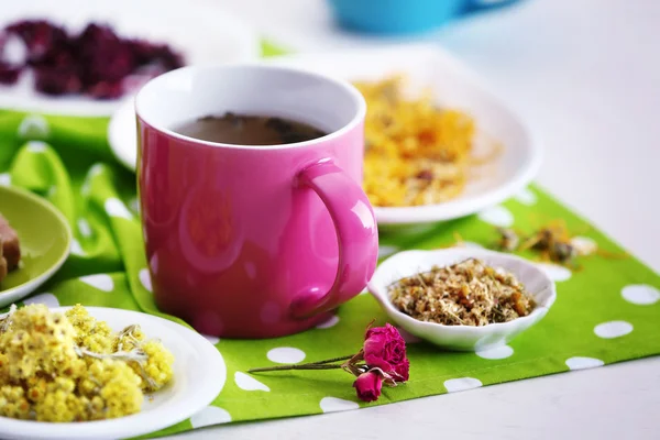 Cup of tea with aromatic dry tea Royalty Free Stock Images