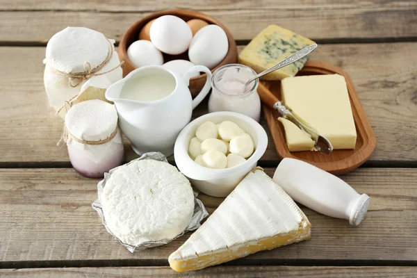 Set of fresh dairy products — Stock Photo, Image