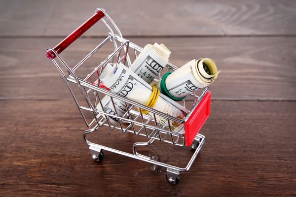 Small shopping trolley — Stock Photo, Image