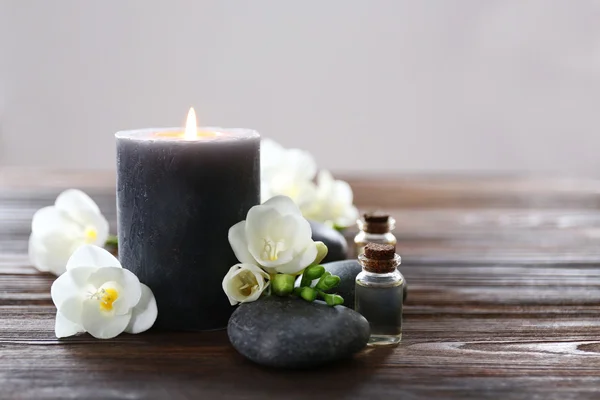 Spa composition with candle — Stock Photo, Image