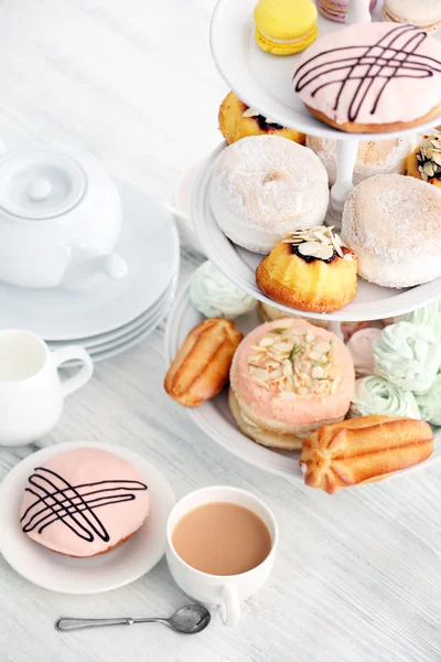 Cake stand with sweets — Stock Photo, Image