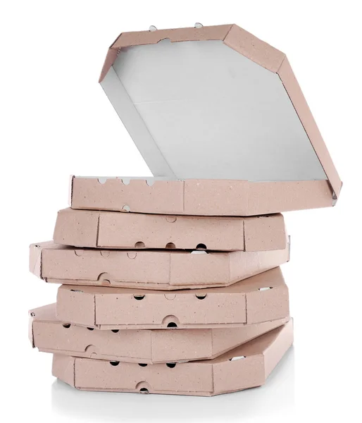 Пачка коробок для пиццы — стоковое фото