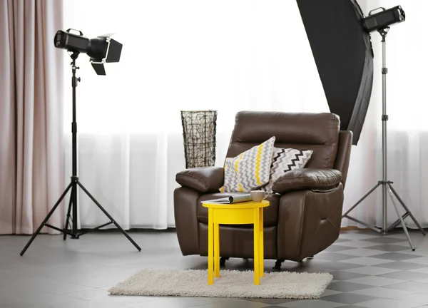 Fotostudio mit Design-Interieur — Stockfoto