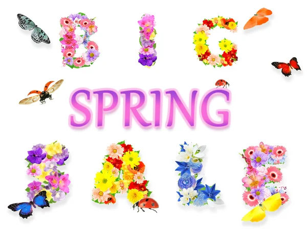 Cartaz de venda de primavera — Fotografia de Stock