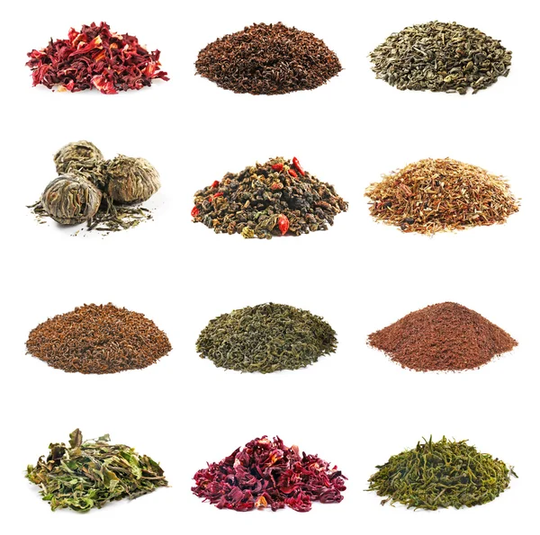 Assortment of dry tea — Stock Photo, Image