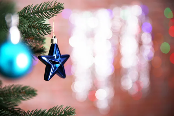 Christmas tree with decor — Stock Photo, Image