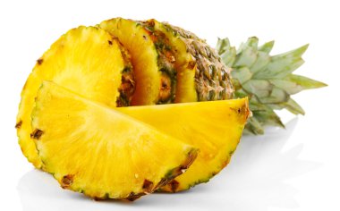 izole ananas dilimleri