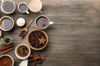 Baharat ile çeşitli taze kahve 