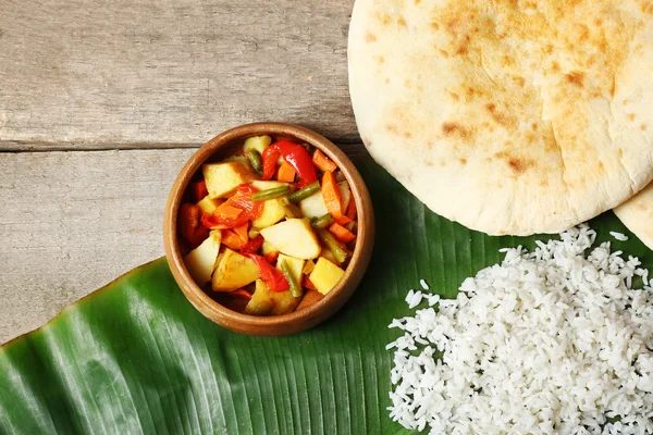 Boiled rice with vegetables — Stock Photo, Image