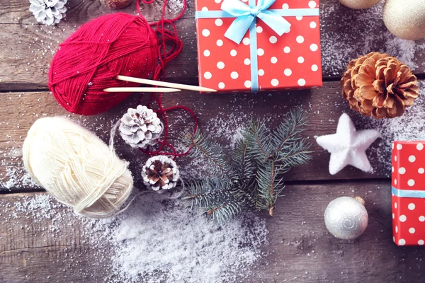 Composition de Noël avec boîtes-cadeaux — Photo