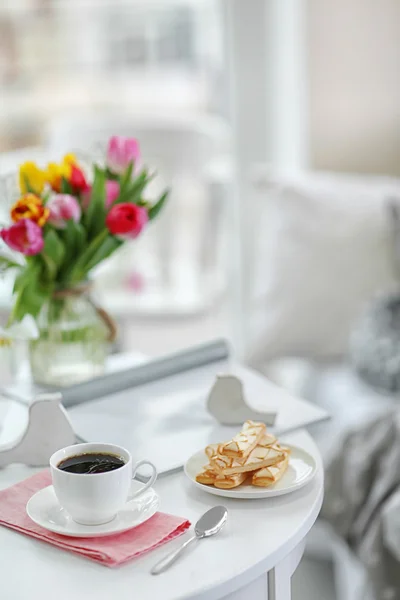 Witte kop koffie — Stockfoto